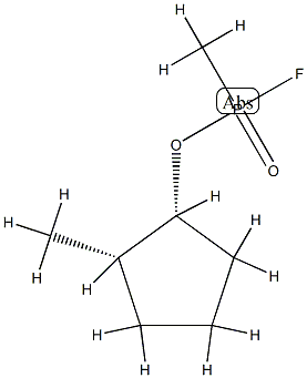 Phosphonofluoridic acid, methyl-, (1R,2S)-2-methylcyclopentyl ester, rel- (9CI) Struktur