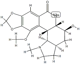 4,12β-Dihydro-5α-hydroxy-11-methoxy-1-methyl-9,10-methylenebisoxylycorenan-7-one Struktur