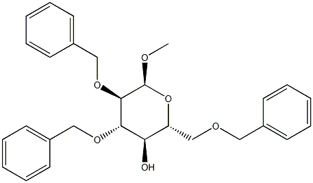 Methyl 2,3,6-tri-O-benzyl-α-D-glucopyranoside Struktur