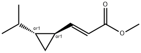 2-Propenoicacid,3-[2-(1-methylethyl)cyclopropyl]-,methylester,[1alpha(E),2bta]-(9CI) Struktur