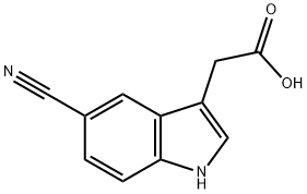 1H-Indole-3-aceticacid,5-cyano-(9CI) Struktur