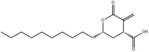 (4R)-6α-Decyltetrahydro-3-methylene-2-oxo-2H-pyran-4α-carboxylic acid Struktur