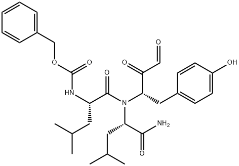 Z-Leu-Leu-Tyr-a-keto aldehyde Struktur