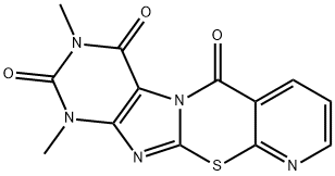 6H-Pyrido[3,2:5,6][1,3]thiazino[2,3-f]purine-2,4,6(1H,3H)-trione,  1,3-dimethyl- Struktur