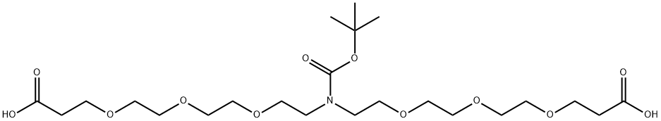 N-Boc-N-bis(PEG3-acid) 結(jié)構(gòu)式