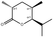 2H-Pyran-2-one,tetrahydro-3,5-dimethyl-6-(1-methylethyl)-,(3R,5R,6R)-rel-(9CI) Struktur