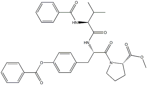 N-Benzoyl-L-Val-O-benzoyl-L-Tyr-L-Pro-OMe Struktur