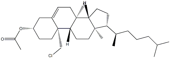 19-Chlorocholest-5-en-3β-ol acetate Struktur