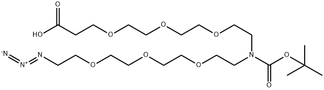 N-(Azido-PEG3)-N-Boc-PEG3-acid, 2112731-52-7, 結(jié)構(gòu)式