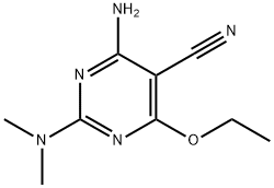 5-Pyrimidinecarbonitrile,4-amino-2-(dimethylamino)-6-ethoxy-(9CI) Struktur