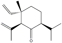 (2S)-3α-Vinyl-3-methyl-2β-(1-methylvinyl)-6β-isopropylcyclohexanone Structure