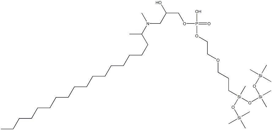 STEARDIMONIUM HYDROXYPROPYL PEG-7 DIMETHICONE PHOSPHATE CHLORIDE Struktur