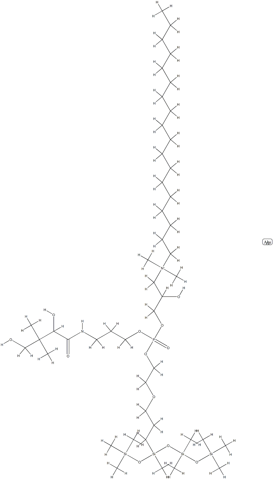 STEARDIMONIUM HYDROXYPROPYL PANTHENYL PEG-7 DIMETHICONE PHOSPHATE CHLORIDE  Struktur