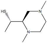 2-Piperazinemethanethiol,-alpha-,1,4-trimethyl-,(-alpha-R,2S)-rel-(9CI) Struktur