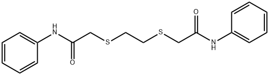 2,2-(ethane-1,2-diylbis(sulfanediyl))bis(N-phenylacetamide) Struktur