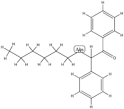 α-Phenyl-α-hexyloxyacetophenone Struktur