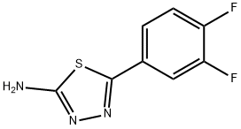 5-(3,4-difluorophenyl)-1,3,4-thiadiazol-2-amine Struktur