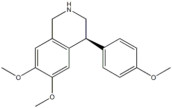 (4S)-1,2,3,4-Tetrahydro-4β-(4-methoxyphenyl)-6,7-dimethoxyisoquinoline Struktur