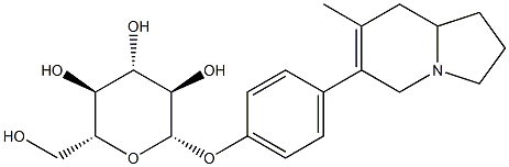 [4-(1,2,3,5,8,8a-Hexahydro-7-methylindolizin-6-yl)phenyl]β-D-glucopyranoside Struktur