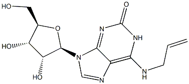 6-Allylamino-9-β-D-ribofuranosyl-9H-purin-2(1H)-one Struktur