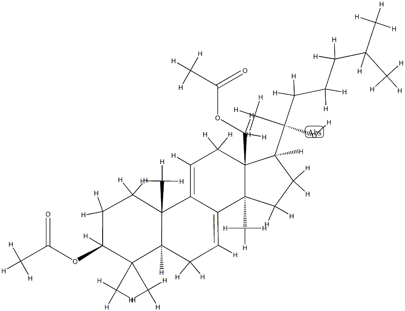 (20R)-5α-Lanosta-7,9(11)-diene-3β,18,20-triol 3,18-diacetate Struktur