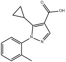 5-CYCLOPROPYL-1-(2-METHYLPHENYL)-1H-PYRAZOLE-4-CARBOXYLIC ACID Struktur