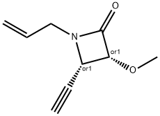 2-Azetidinone,4-ethynyl-3-methoxy-1-(2-propenyl)-,(3R,4S)-rel-(9CI) Struktur