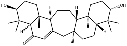 3β,21α-Dihydroxy-27-norC(14a)-homo-gammaceran-14-en-16-one Struktur