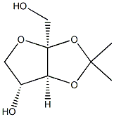 2-O,3-O-Isopropylidene-β-D-threo-pentulofuranose Struktur