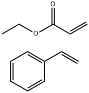 2-Propenoic acid, ethyl ester, polymer with ethenylbenzene Struktur