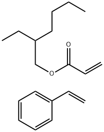 2-Propenoic acid, 2-ethylhexyl ester, polymer with ethenylbenzene Struktur