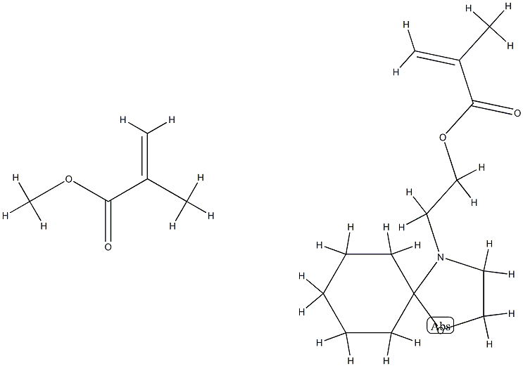 2-Propenoic acid, 2-methyl-, methyl ester, polymer with 2-(1-oxa-4-azaspiro[4.5]dec-4-yl)ethyl 2-methyl-2-propenoate Struktur