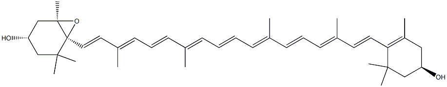 (3S,3'R,5R,6S)-5,6-Epoxy-5,6-dihydro-β,β-carotene-3,3'-diol Struktur