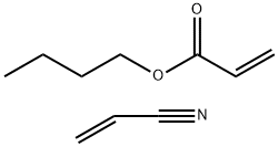 2-Propenoic acid, butyl ester, polymer with 2-propenenitrile Struktur