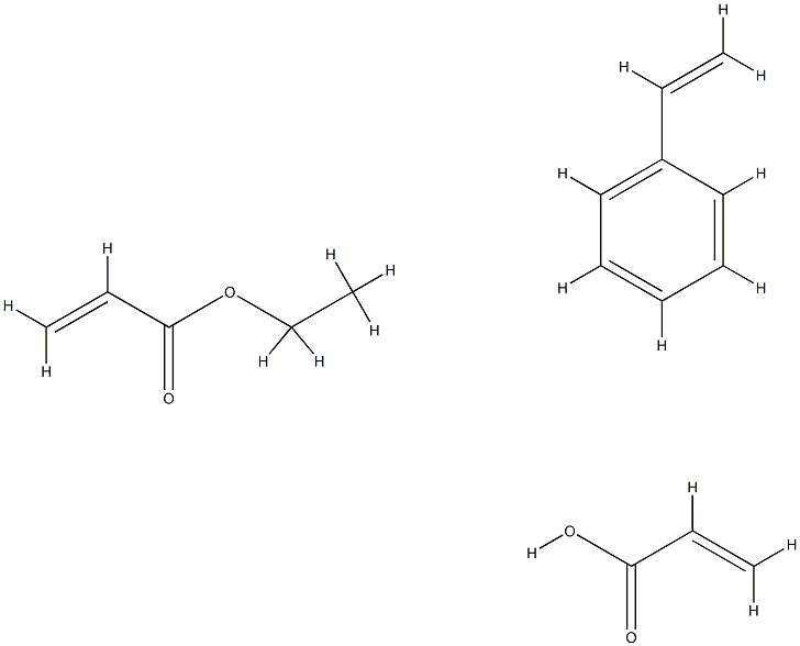 2-Propenoic acid, polymer with ethenylbenzene and ethyl 2-propenoate Struktur