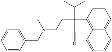 1-NAPHTHALENEACETONITRILE, alpha-(2-(N-BENZYL-N-METHYLAMINO)ETHYL)-alp ha-ISOPROP Struktur