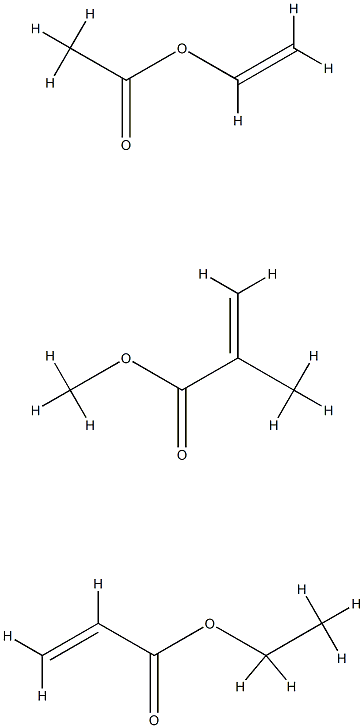 2-Propenoic acid, 2-methyl-, methyl ester, polymer with ethenyl acetate and ethyl 2-propenoate Struktur