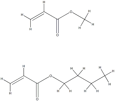 2-Propenoic acid, butyl ester, polymer with methyl 2-propenoate Struktur