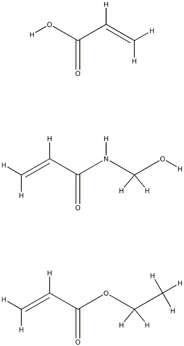 2-Propenoic acid, polymer with ethyl 2-propenoate and N-(hydroxymethyl)-2-propenamide Ethyl 2-propenoate, 2-propenoic acid, N-hydroxymethyl-2-propenamide polymer Struktur