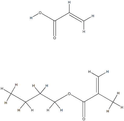 2-Propenoic acid, 2-methyl-, butyl ester, polymer with 2-propenoic acid Struktur