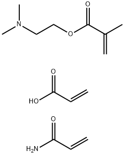 2-Propenoic acid, 2-methyl-, 2-(dimethylamino)ethyl ester, polymer with 2-propenamide and 2-propenoic acid 2-Propenoic acid,2-methyl-,2-(dimethylamino)ethyl ester,polymer with 2-propenamide and 2-propenoic acid Struktur