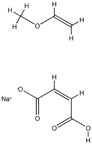 2-Butenedioic acid (Z)-, polymer with methoxyethene, sodium salt Struktur