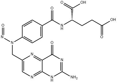 L-Glutamic acid,N-[4-[[(2-amino-1,4-dihydro-4-oxo-6-pteridinyl)methyl]nitrosoamino]benzoyl]-(9CI) Struktur