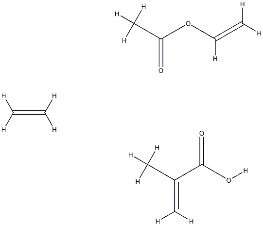 2-Propenoic acid, 2-methyl-, polymer with ethene and ethenyl acetate Struktur