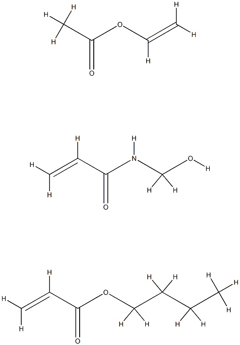 2-Propenoic acid, butyl ester, polymer with ethenyl acetate and N-(hydroxymethyl)-2-propenamide Struktur