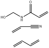 2-Propenamide, N-(hydroxymethyl)-, polymer with 1,3-butadiene and 2-propenenitrile Struktur