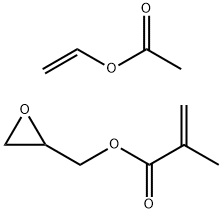 2-Propenoic acid, 2-methyl-, oxiranylmethyl ester, polymer with ethenyl acetate Struktur