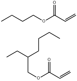 2-Propenoic acid, butyl ester, polymer with 2-ethylhexyl 2-propenoate Struktur