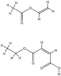 2-Butenedioic acid (Z)-, monoethyl ester, polymer with ethenyl acetate Struktur