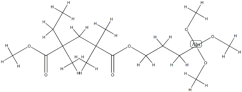 2-Propenoic acid, 2-methyl-, methyl ester, polymer with 3-(trimethoxysilyl)propyl 2-methyl-2-propenoate Struktur